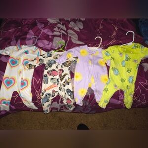 Disney Green and Purple Bodysuits One Pieces